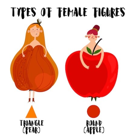 Apfeö und Birne als Körpertypen