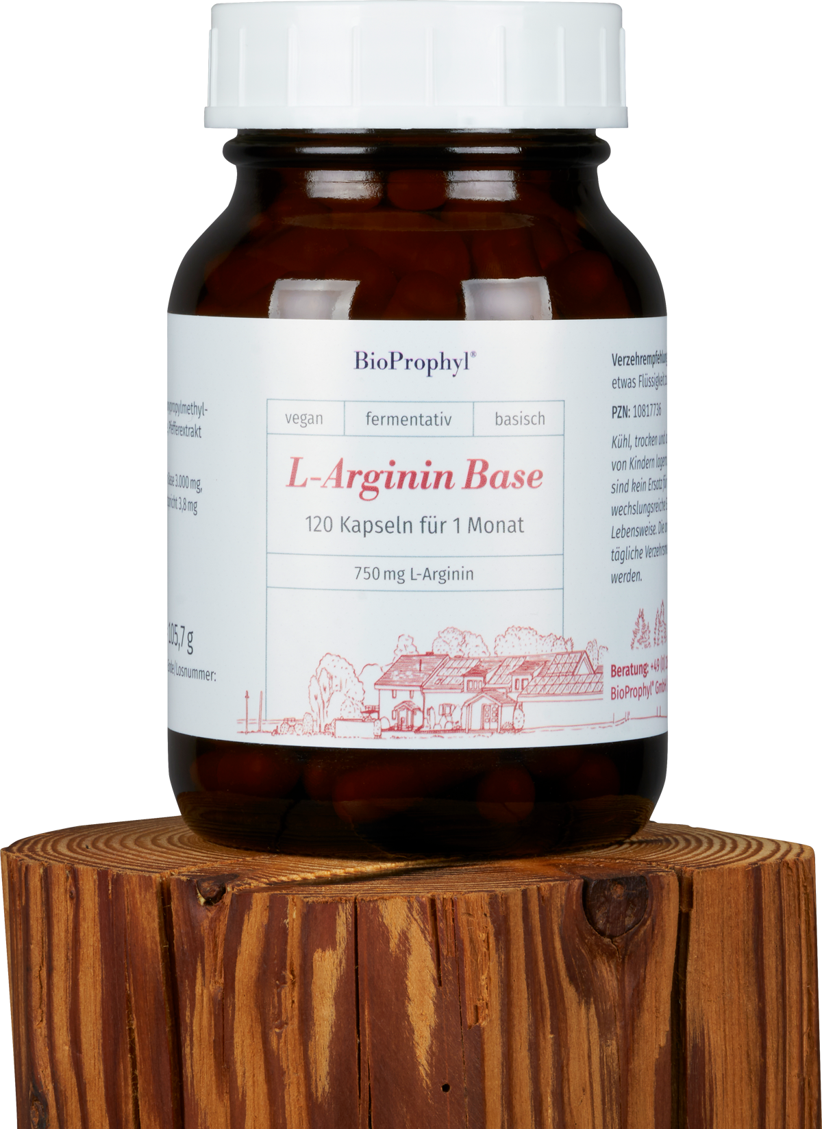L-Arginin auf Holzsockel